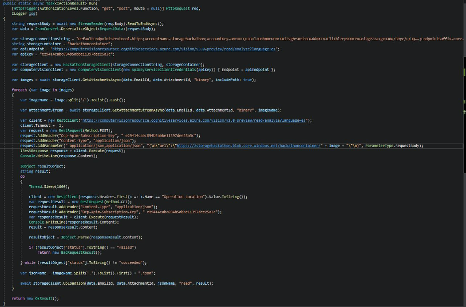 Context understanding using Read API.