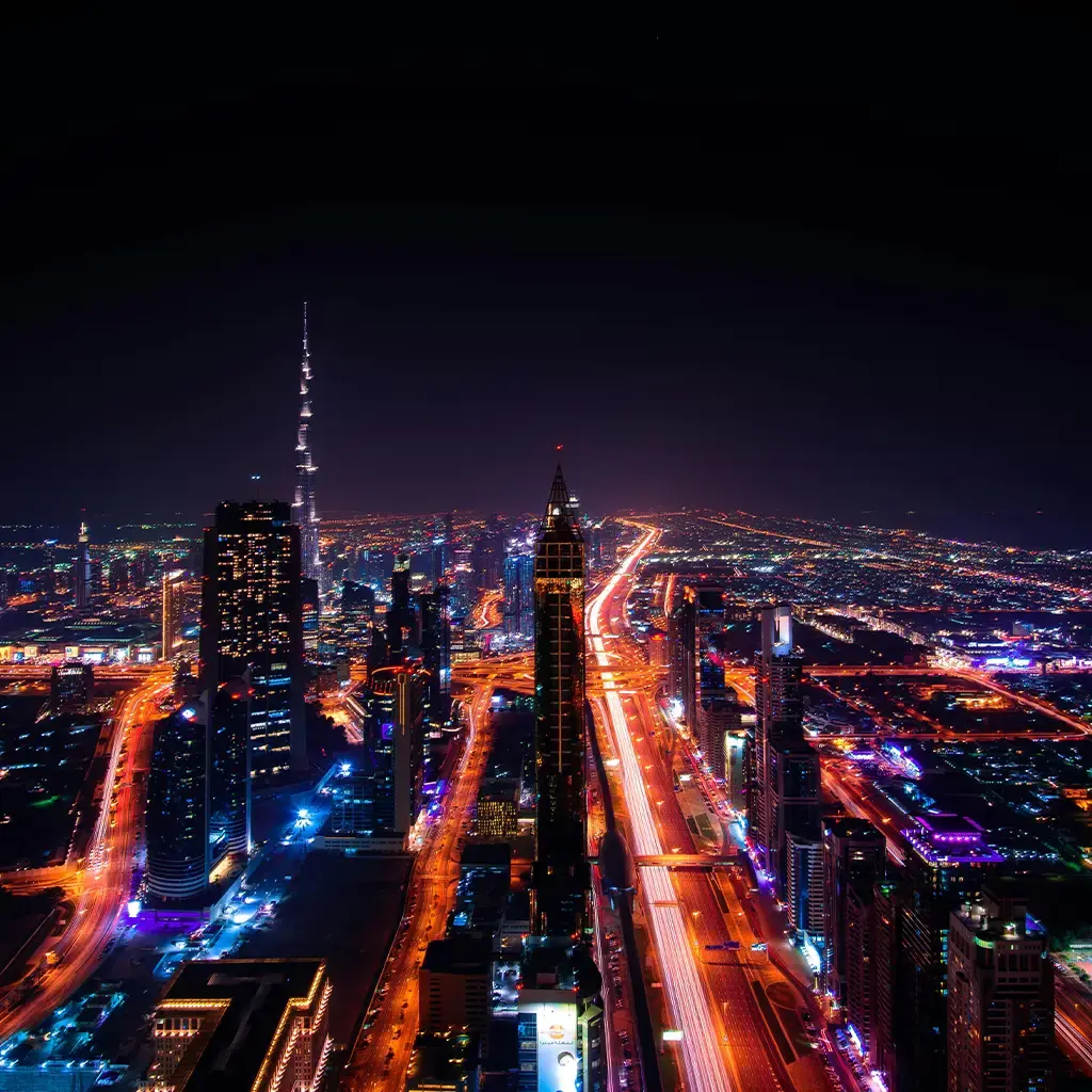 Dubai city nightscape