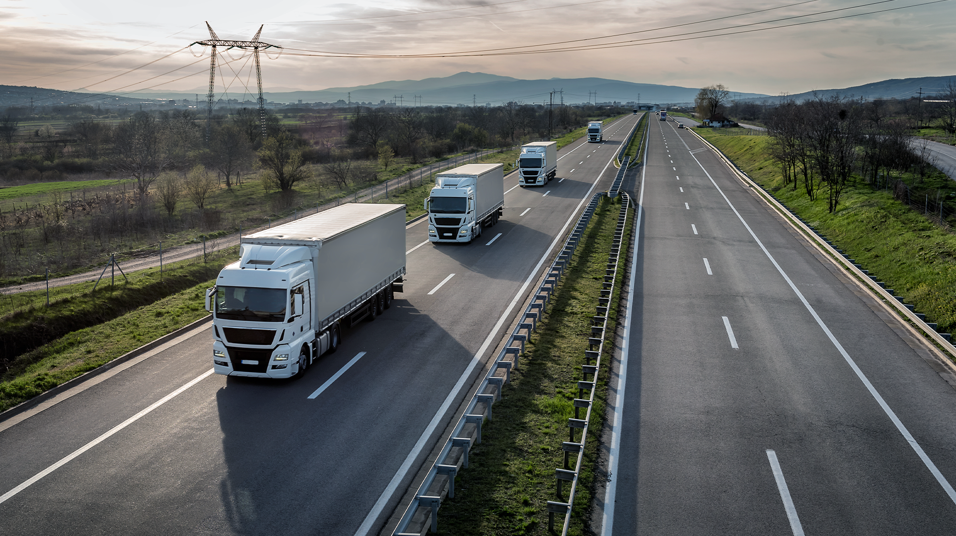 Trucks on a highroad