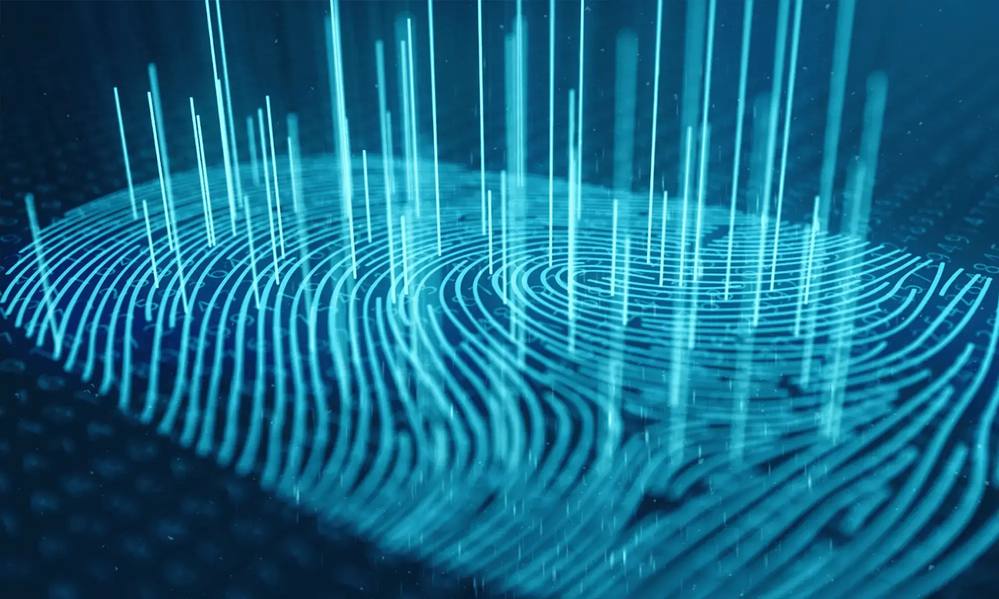 Blue digital fingerprint